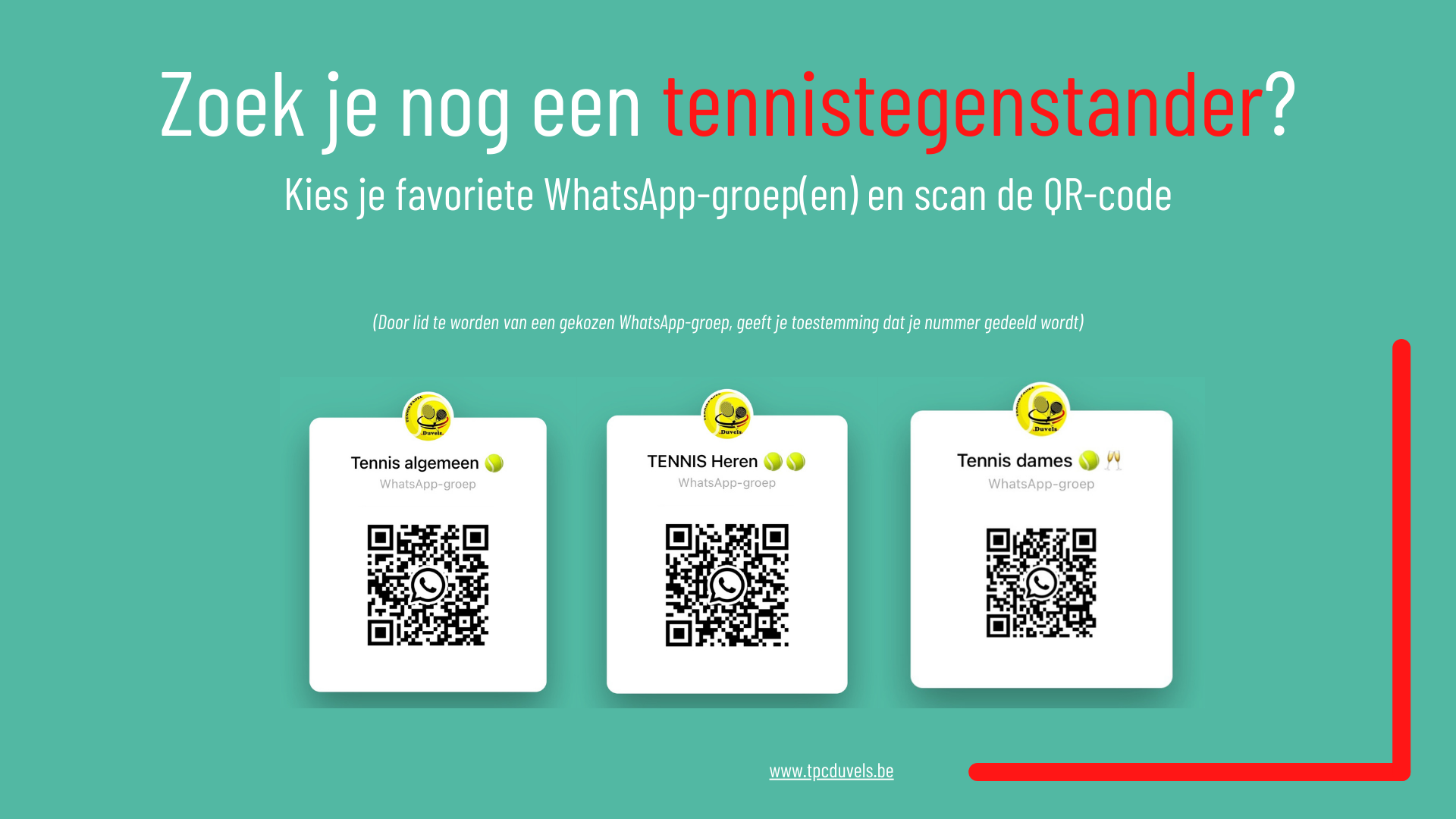 Zoek je nog een tennistegenstander